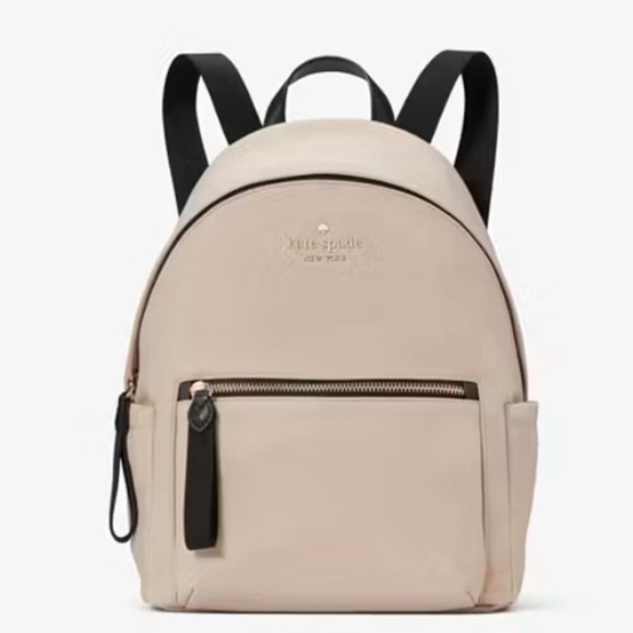 kate spade Handbags - Kate Spade Chelsea Medium Warm Beige Nylon Backpack and Wallet